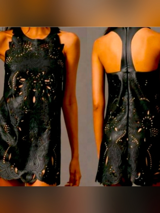 Anthropologie Dresses & Skirts - Anthropologie Leather Backless Mini Dress
